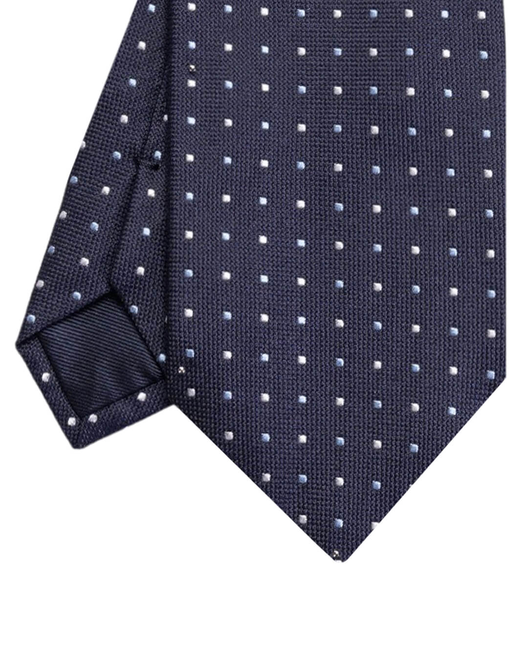 Gagliardi Ties One Size Gagliardi Navy Two Colour Spot Italian Silk Tie