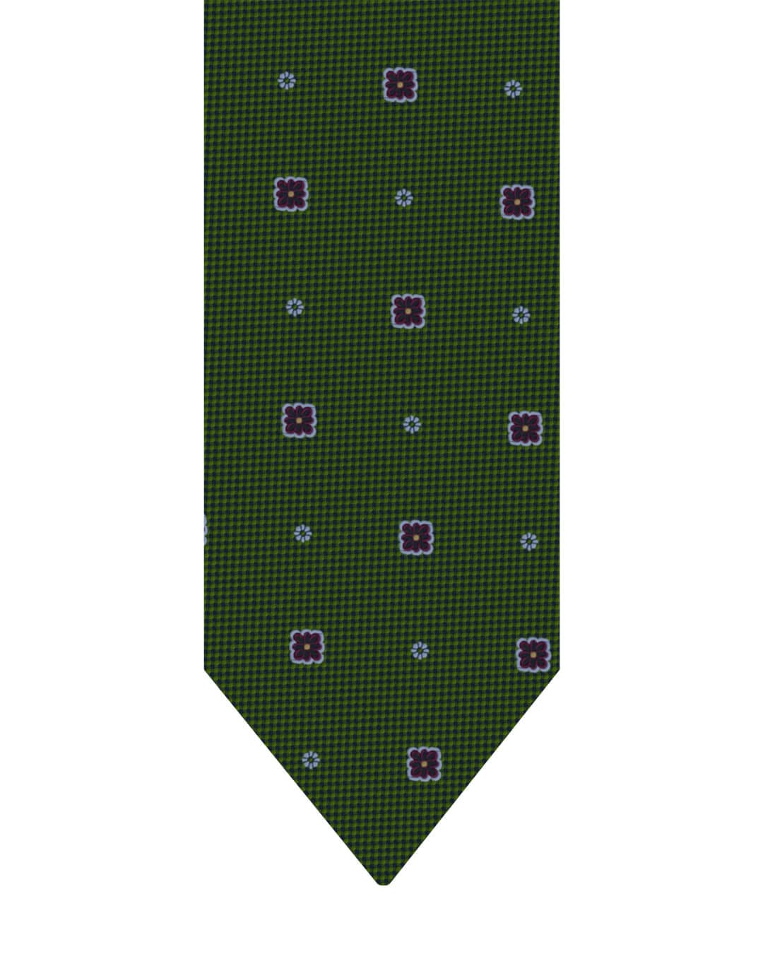 Gagliardi Ties ONE Gagliardi Olive Basketweave Motif Italian Silk Tie
