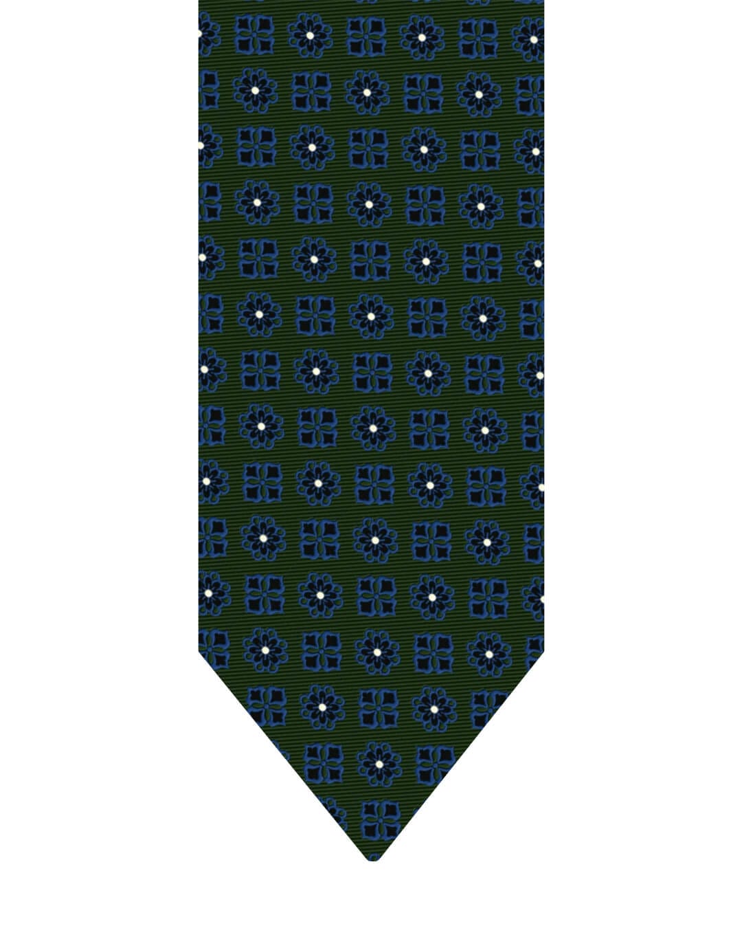 Gagliardi Ties ONE Gagliardi Olive Floral & Motif Italian Silk Tie