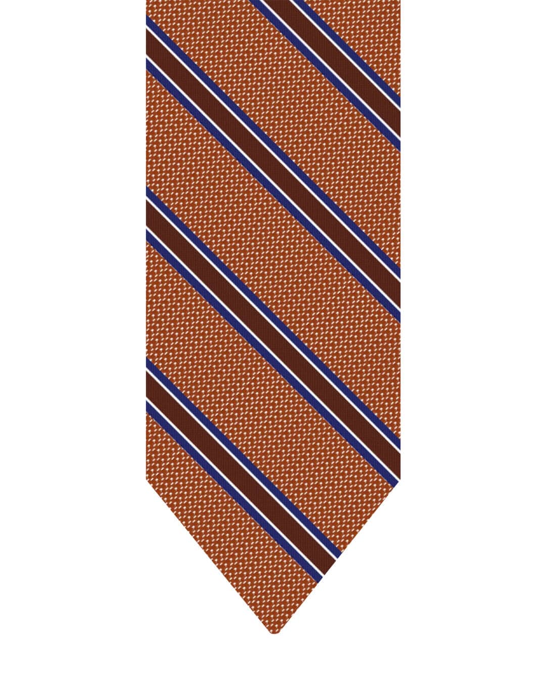 Gagliardi Ties ONE Gagliardi Orange Basketweave Stripe Italian Silk Tie
