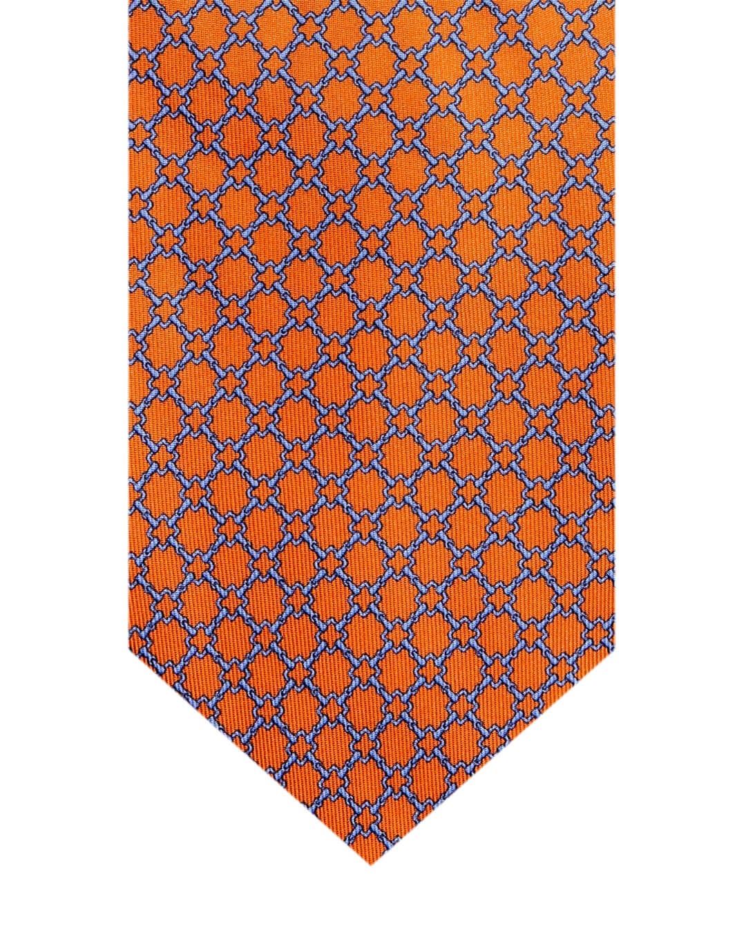 Gagliardi Ties ONE Gagliardi Orange Chain Link Print Italian Silk Tie