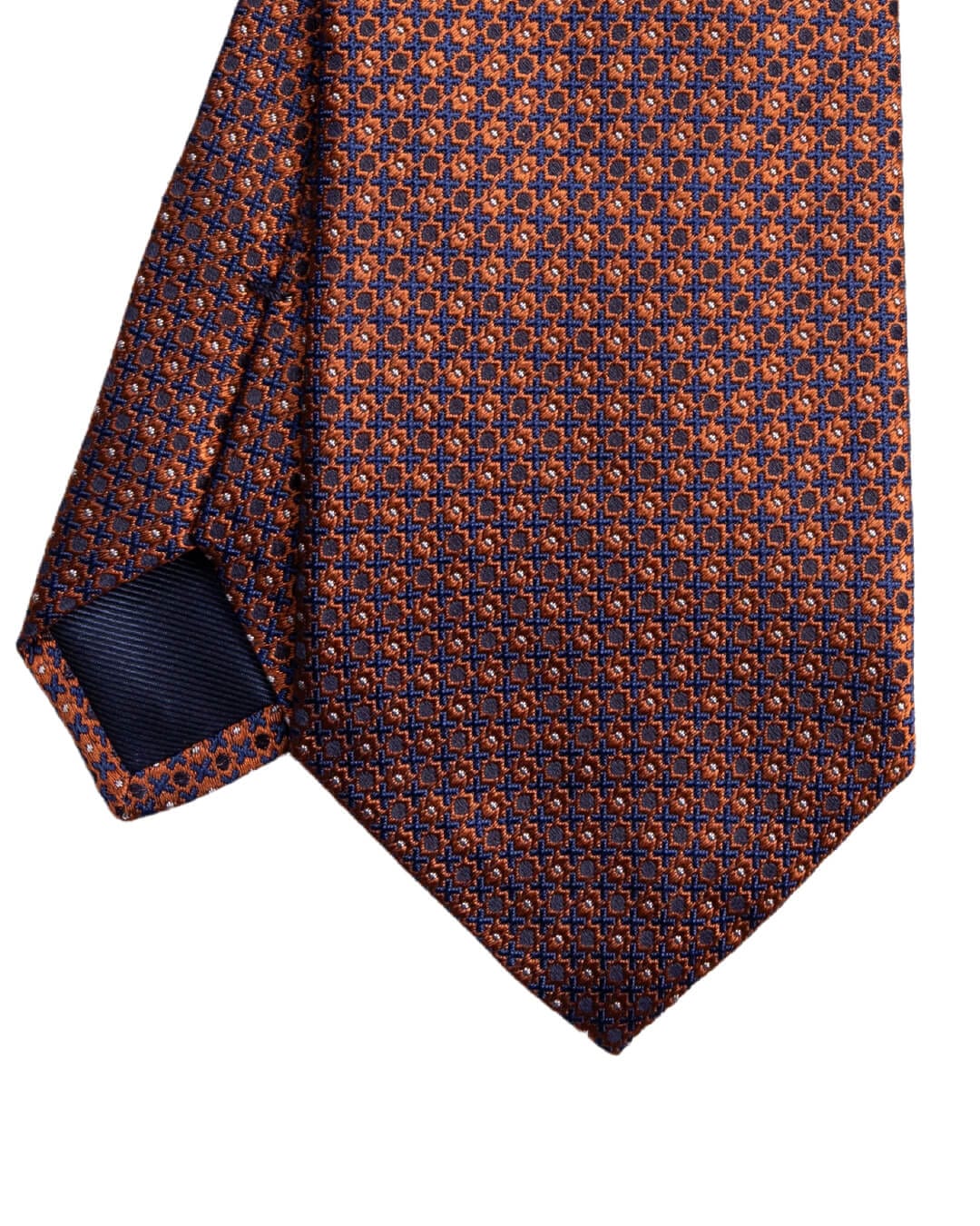Gagliardi Ties ONE Gagliardi Orange Criss Cross Italian Silk Tie