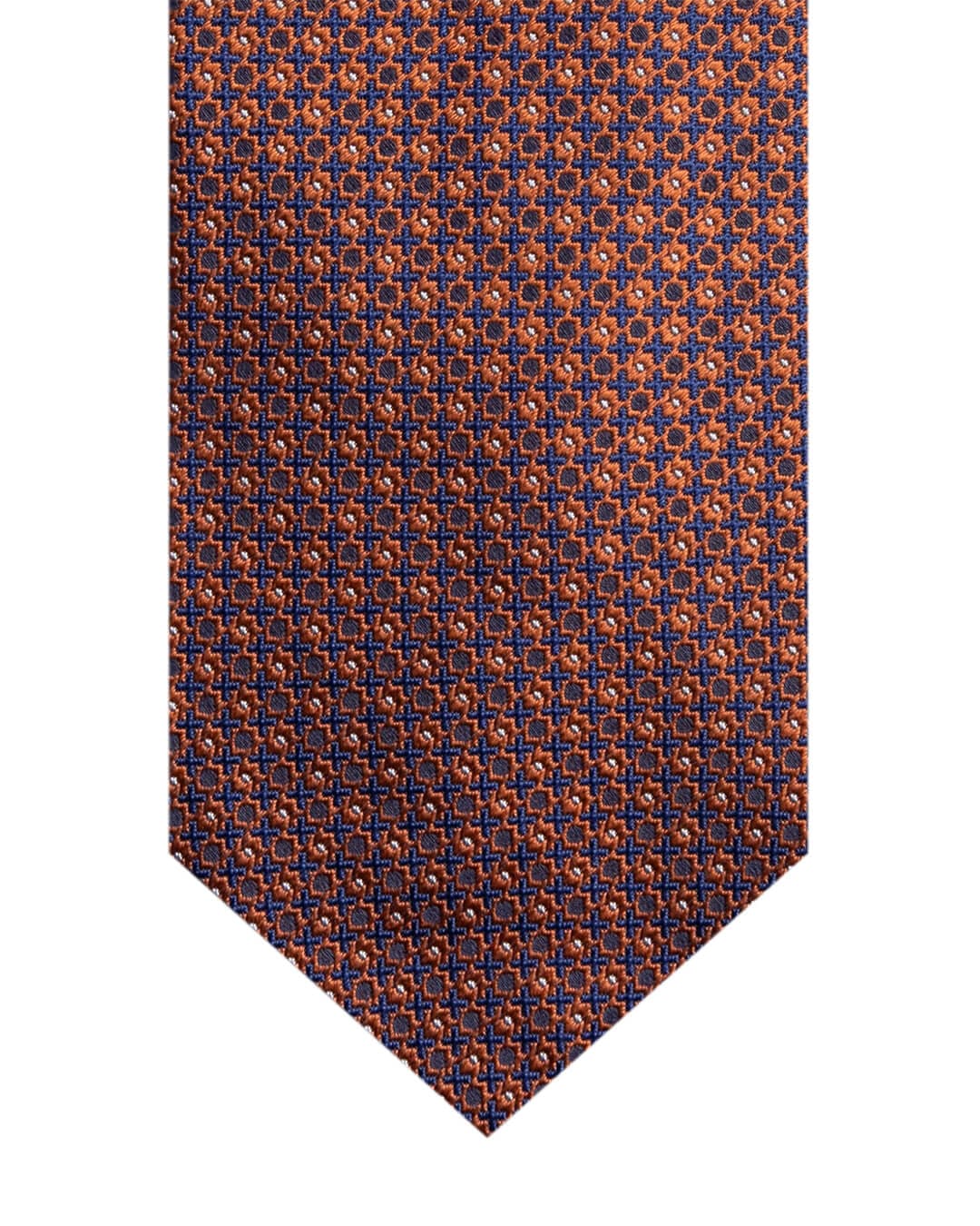 Gagliardi Ties ONE Gagliardi Orange Criss Cross Italian Silk Tie