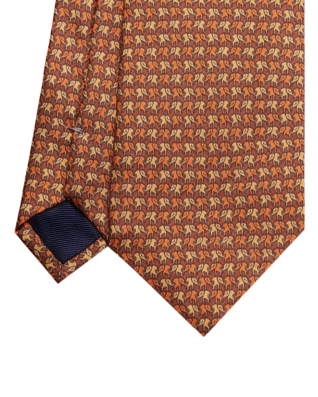 Gagliardi Ties One Size Gagliardi Orange Elephant Print Italian Silk Tie