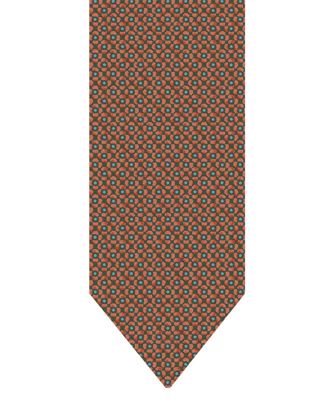 Gagliardi Ties ONE Gagliardi Orange Floral Printed Italian Silk Tie