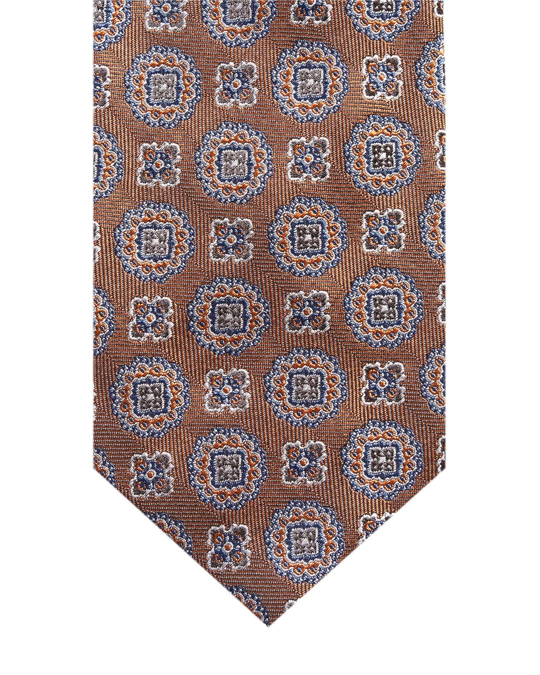 Gagliardi Ties ONE Gagliardi Orange Medallions Italian Silk Tie