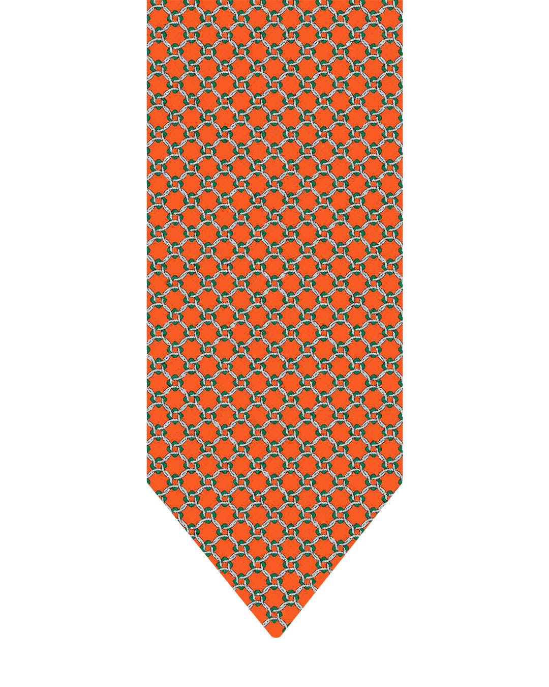 Gagliardi Ties One Size Gagliardi Orange Tie Italian Silk Printed Circles