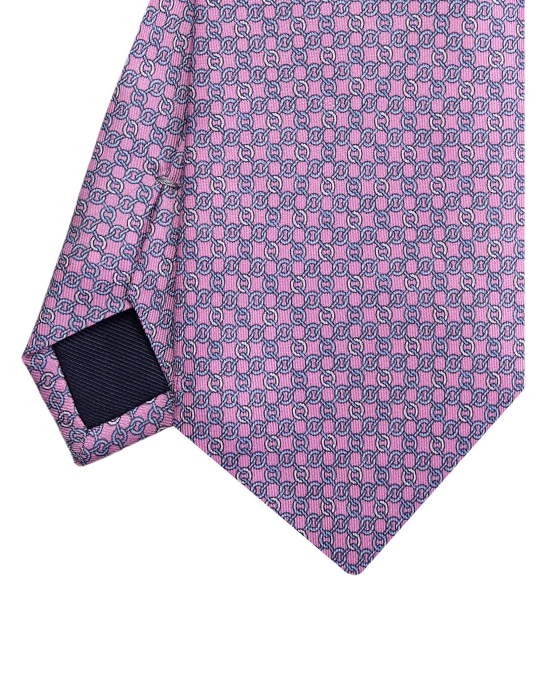 Gagliardi Ties One Size Gagliardi Pink Chain Link Italian Silk Tie