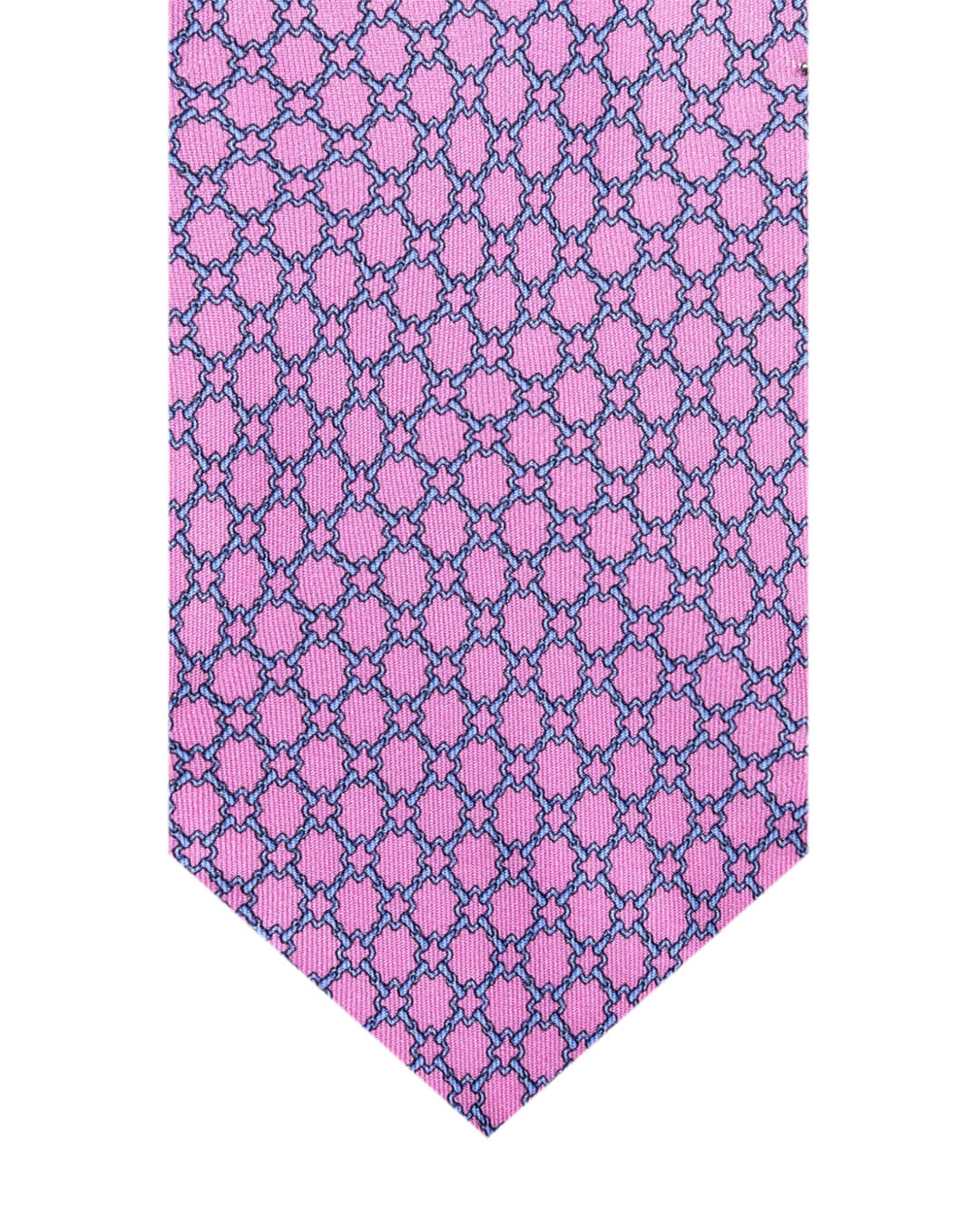 Gagliardi Ties ONE Gagliardi Pink Chain Link Print Italian Silk Tie