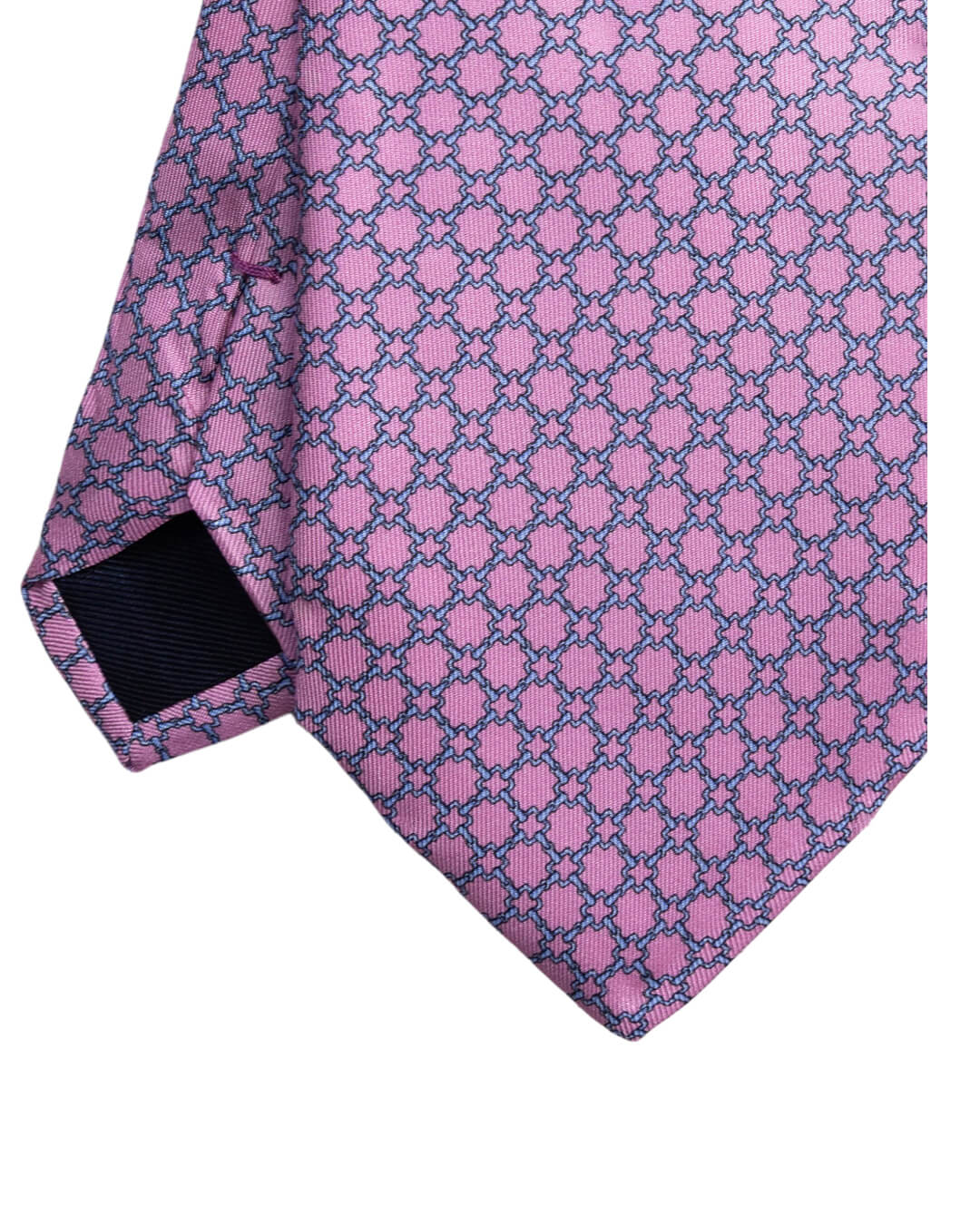 Gagliardi Ties ONE Gagliardi Pink Chain Link Print Italian Silk Tie