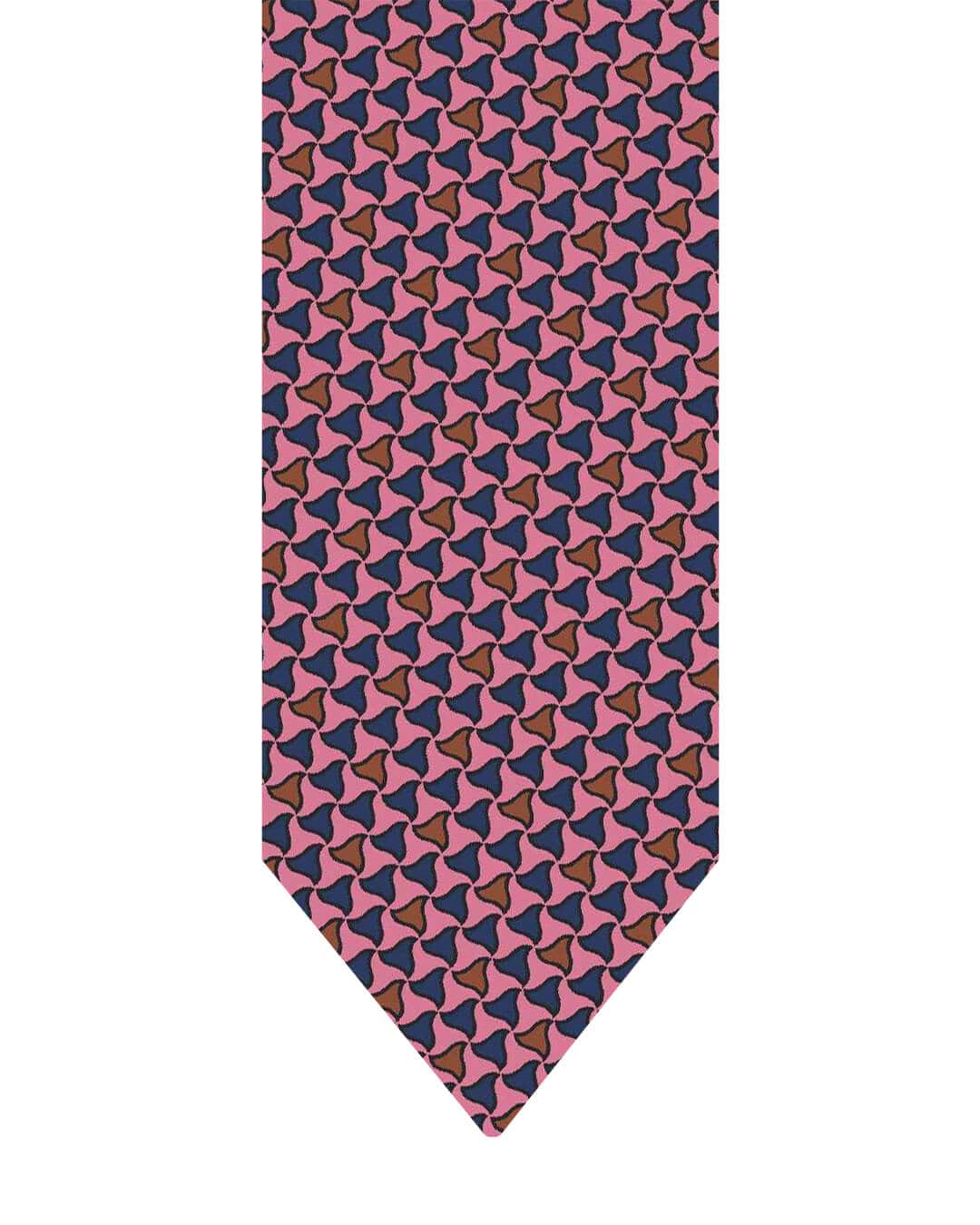 Gagliardi Ties ONE Gagliardi Pink Cones Printed Italian Silk Tie