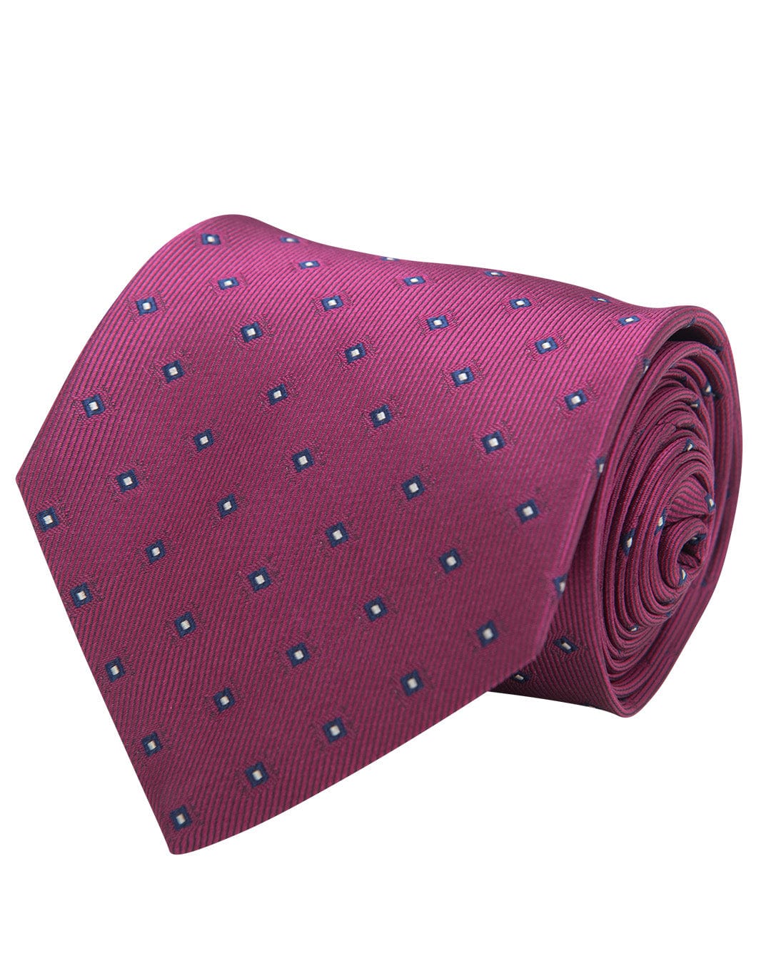 Gagliardi Ties ONE Gagliardi Pink Dotted Diamond Motif Twill Weave Italian Silk Tie