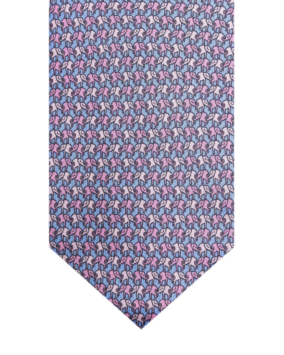 Gagliardi Ties One Size Gagliardi Pink Elephant Print Italian Silk Tie