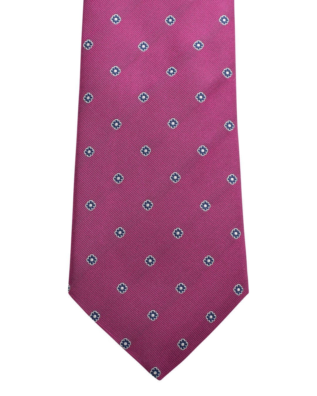 Gagliardi Ties ONE Gagliardi Pink Floral Motif Twill Weave Italian Silk Tie