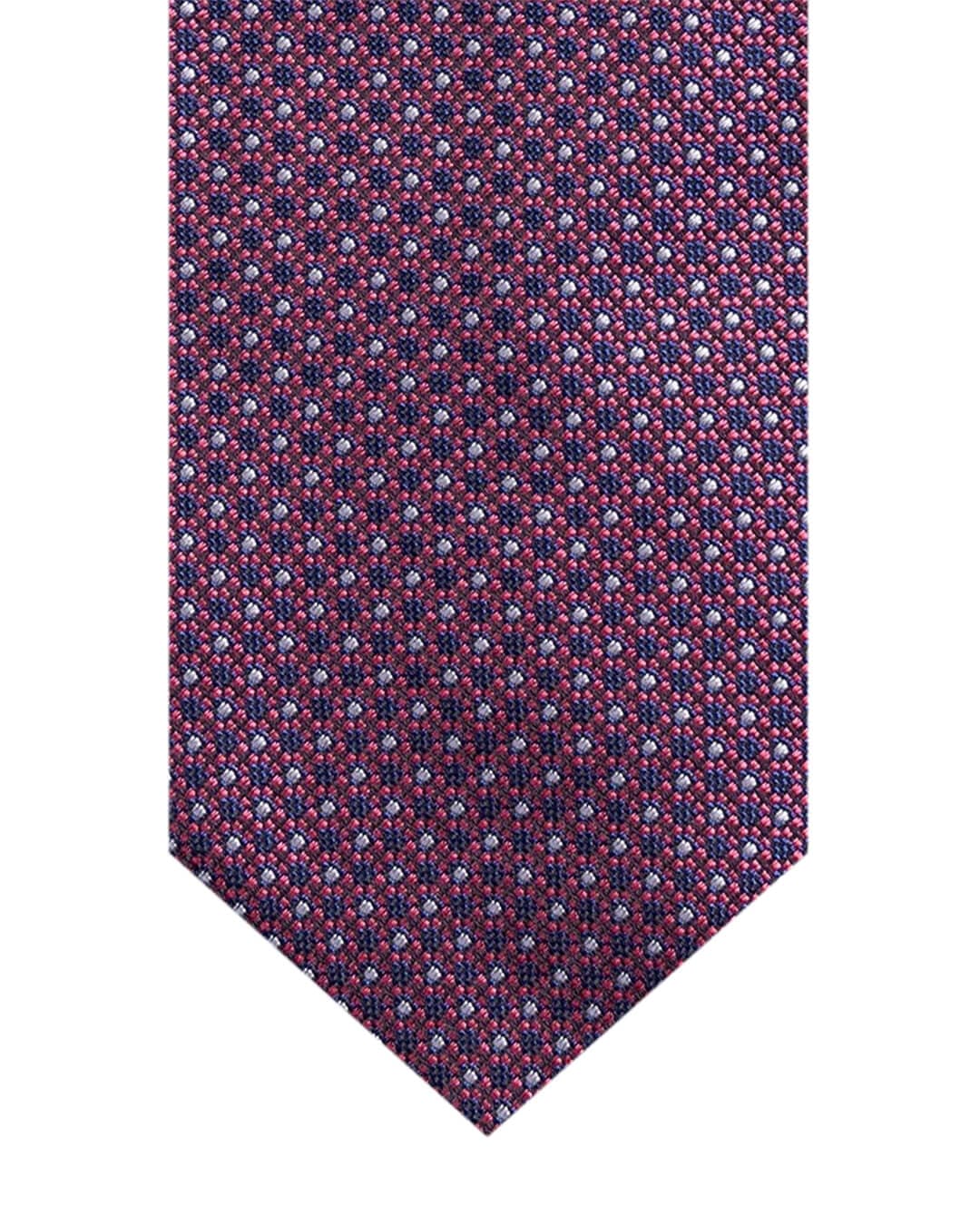 Gagliardi Ties One Size Gagliardi Pink Geometric Italian Silk Tie