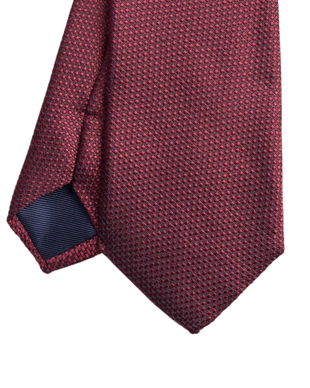 Gagliardi Ties ONE Gagliardi Red Basketweave Italian Silk Skinny Tie