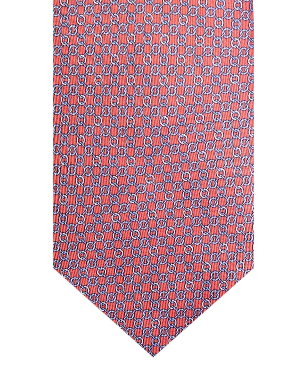 Gagliardi Ties One Size Gagliardi Red Chain Link Italian Silk Tie