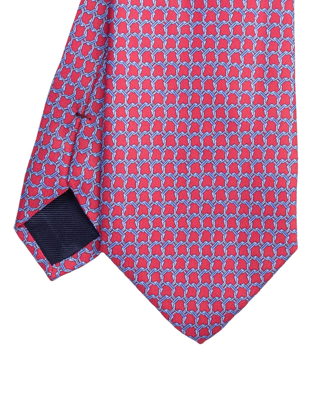 Gagliardi Ties ONE Gagliardi Red Chain Link Print Italian Silk Tie
