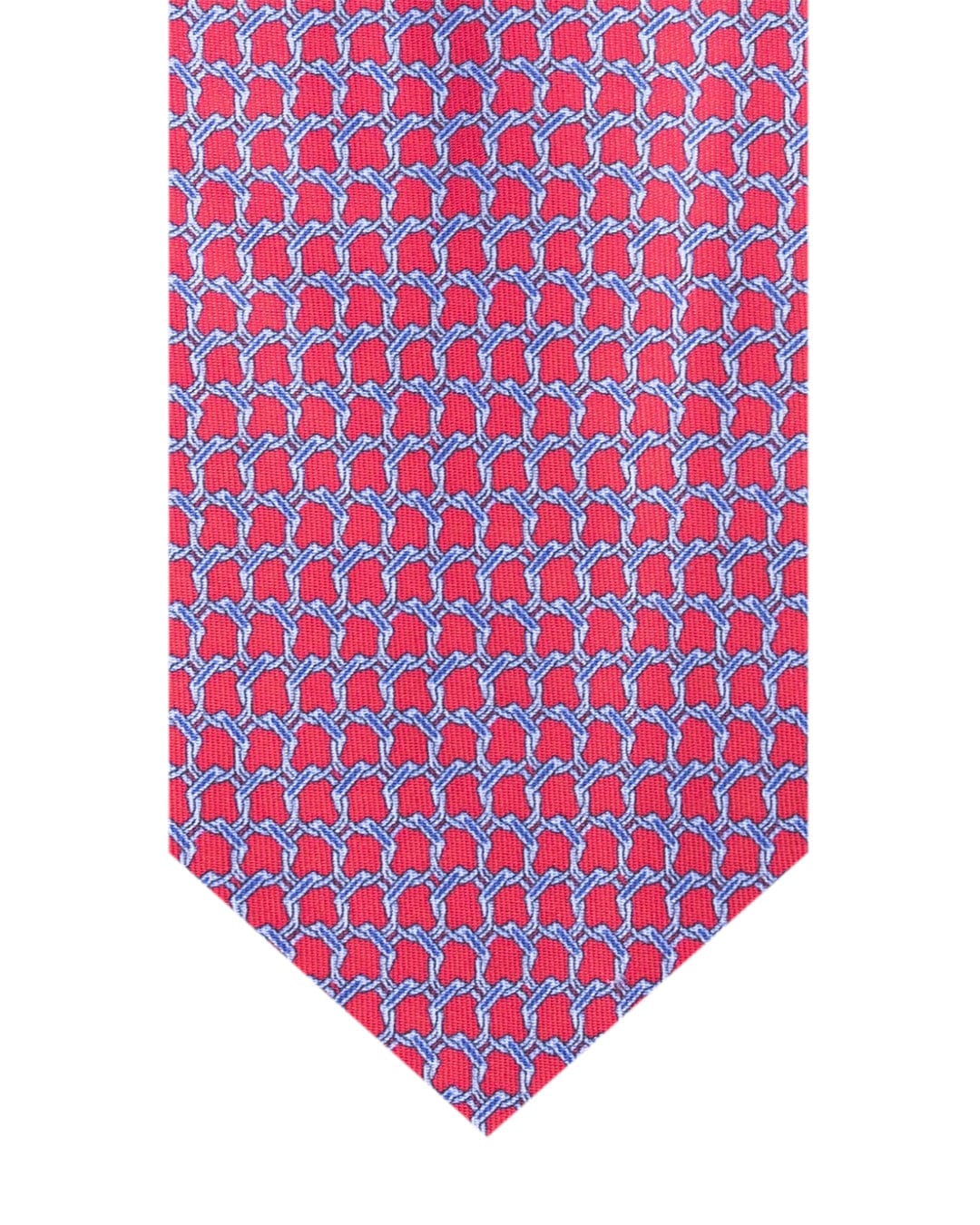 Gagliardi Ties ONE Gagliardi Red Chain Link Print Italian Silk Tie
