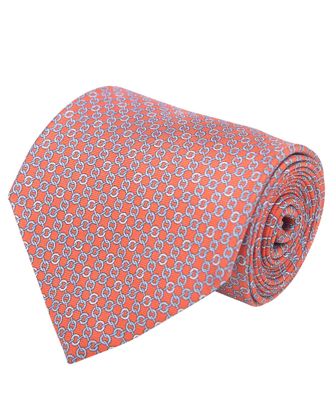 Gagliardi Ties ONE Gagliardi Red Chainlink Print Italian Silk Tie