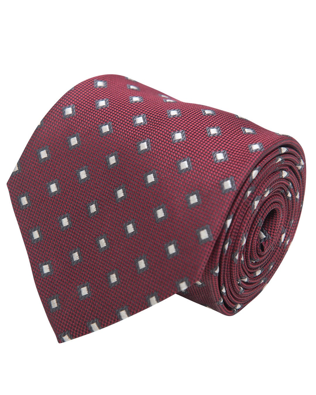 Gagliardi Ties ONE Gagliardi Red Diamond Motif Oxford Weave Italian Silk Tie