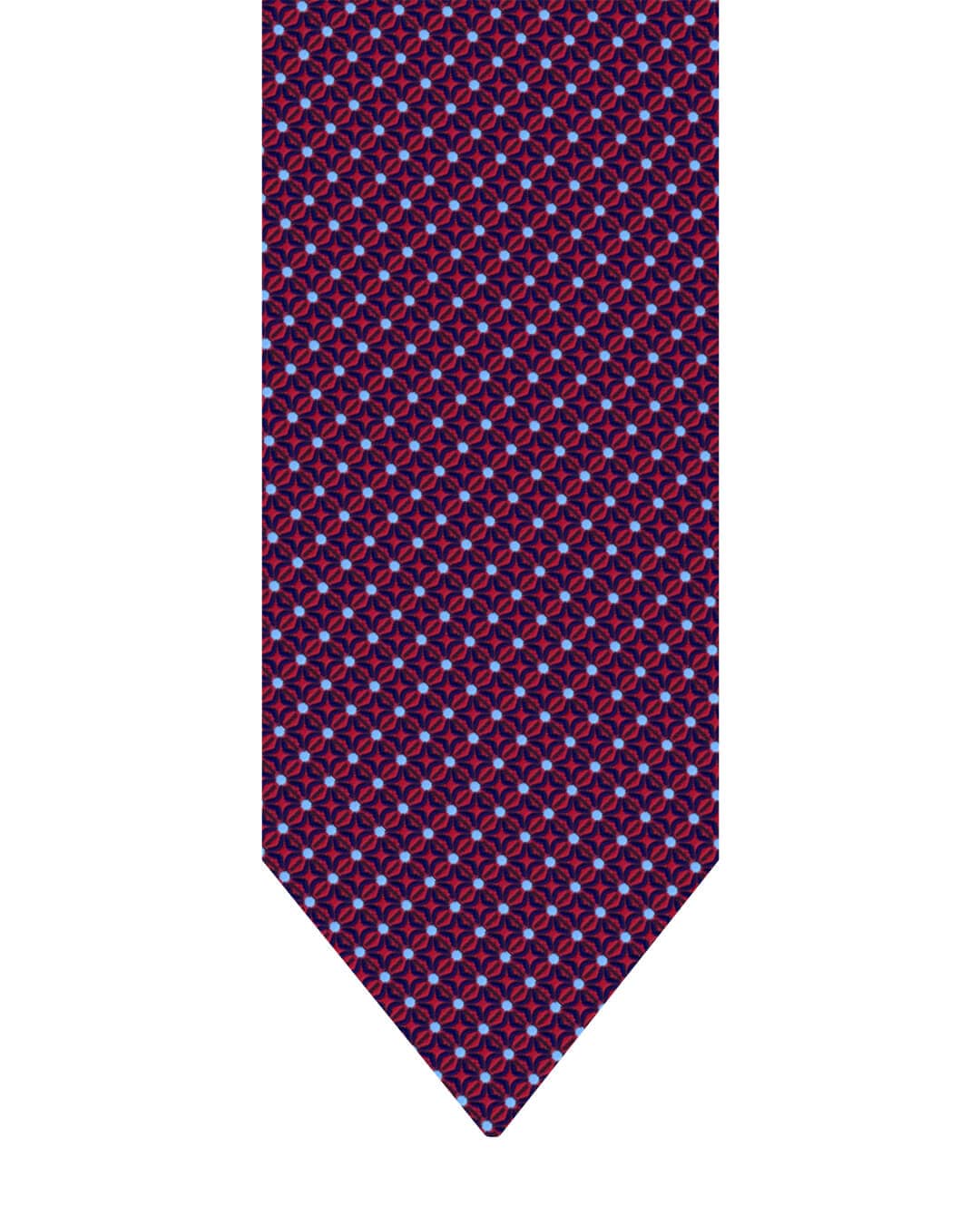 Gagliardi Ties ONE Gagliardi Red Geo & Dot Italian Silk Tie