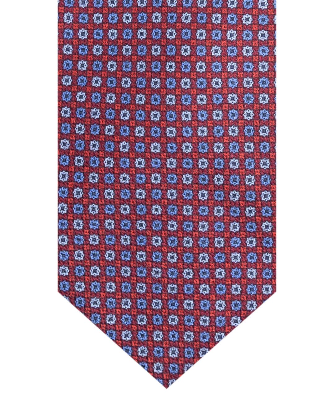Gagliardi Ties ONE Gagliardi Red Geometric Print Italian Silk Tie