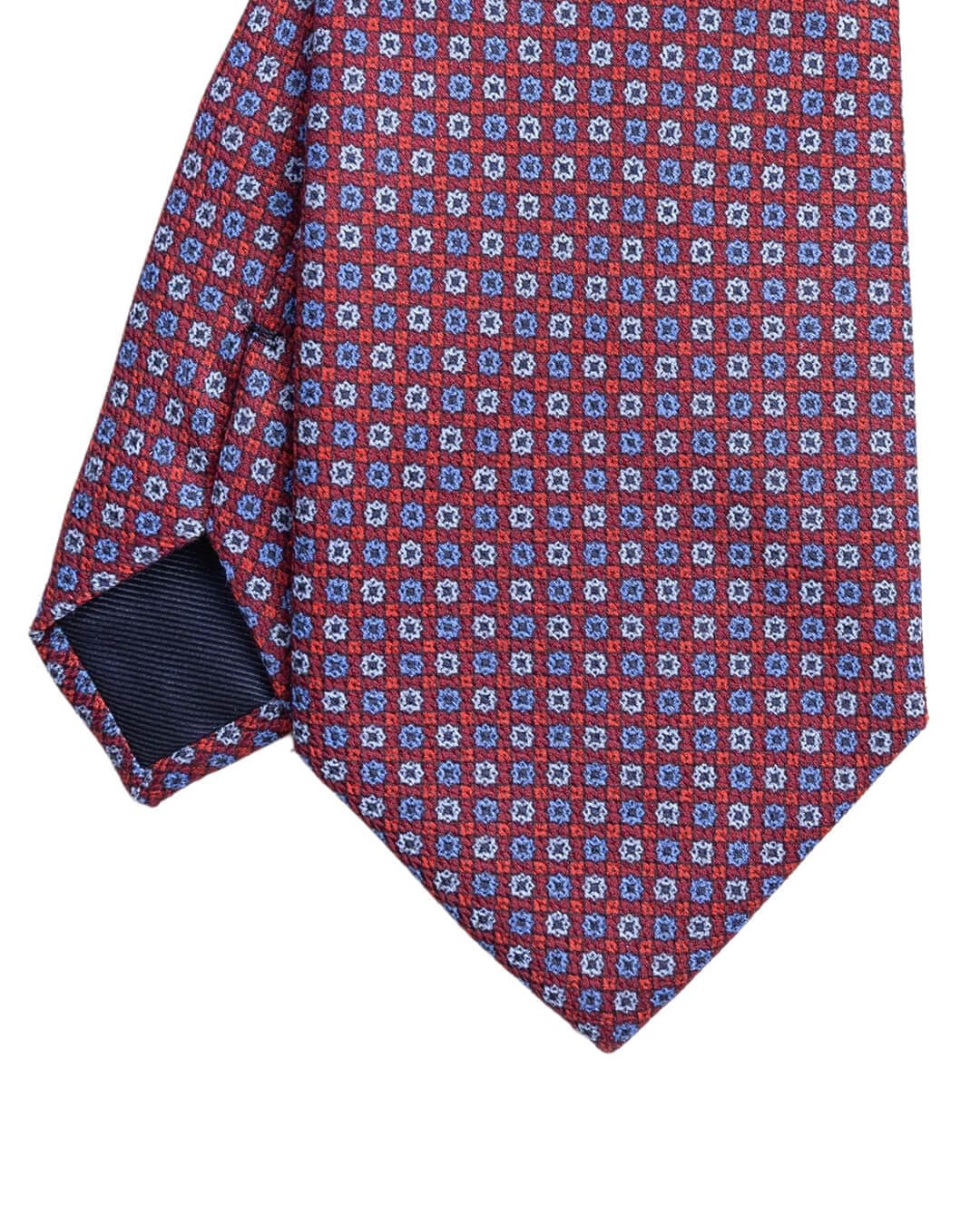 Gagliardi Ties ONE Gagliardi Red Geometric Print Italian Silk Tie
