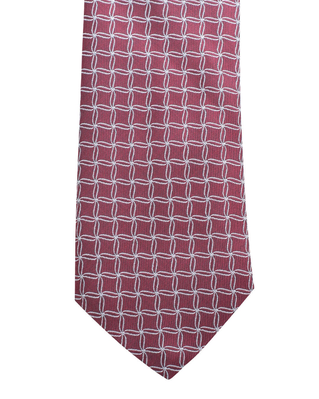 Gagliardi Ties ONE Gagliardi Red Net Pattern Twill Weave Italian Silk Tie
