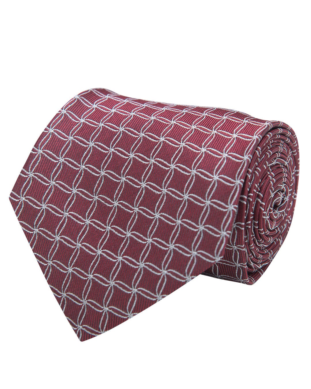 Gagliardi Ties ONE Gagliardi Red Net Pattern Twill Weave Italian Silk Tie