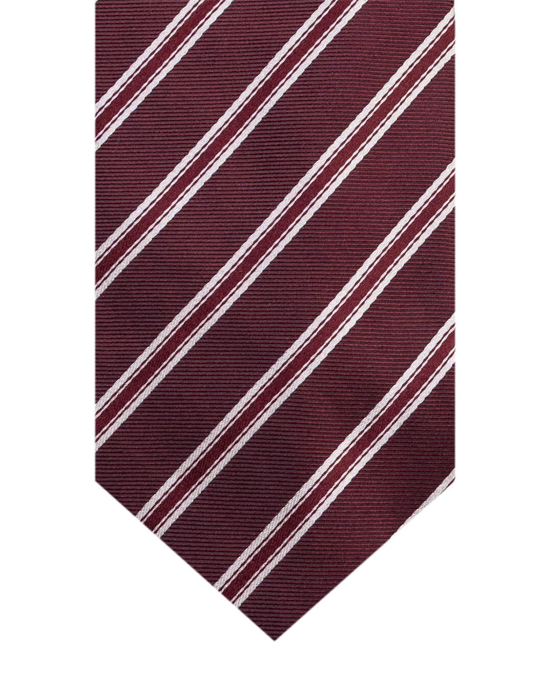 Gagliardi Ties ONE Gagliardi Red Striped Italian Silk Tie