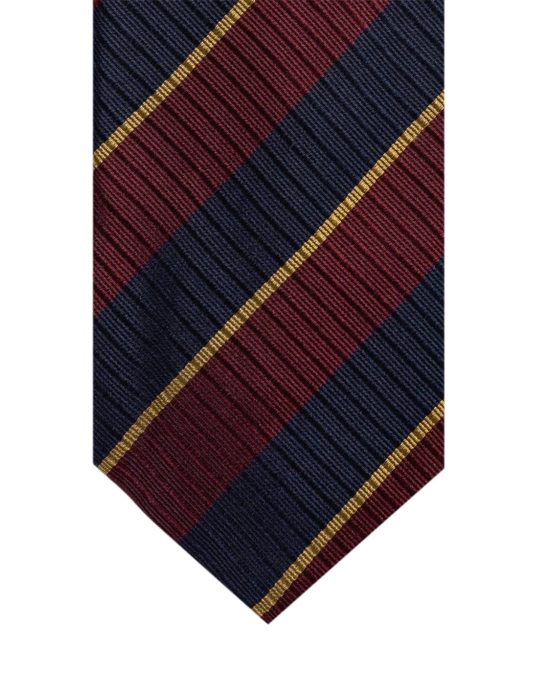 Gagliardi Ties ONE Gagliardi Red Wide Striped Italian Silk Tie