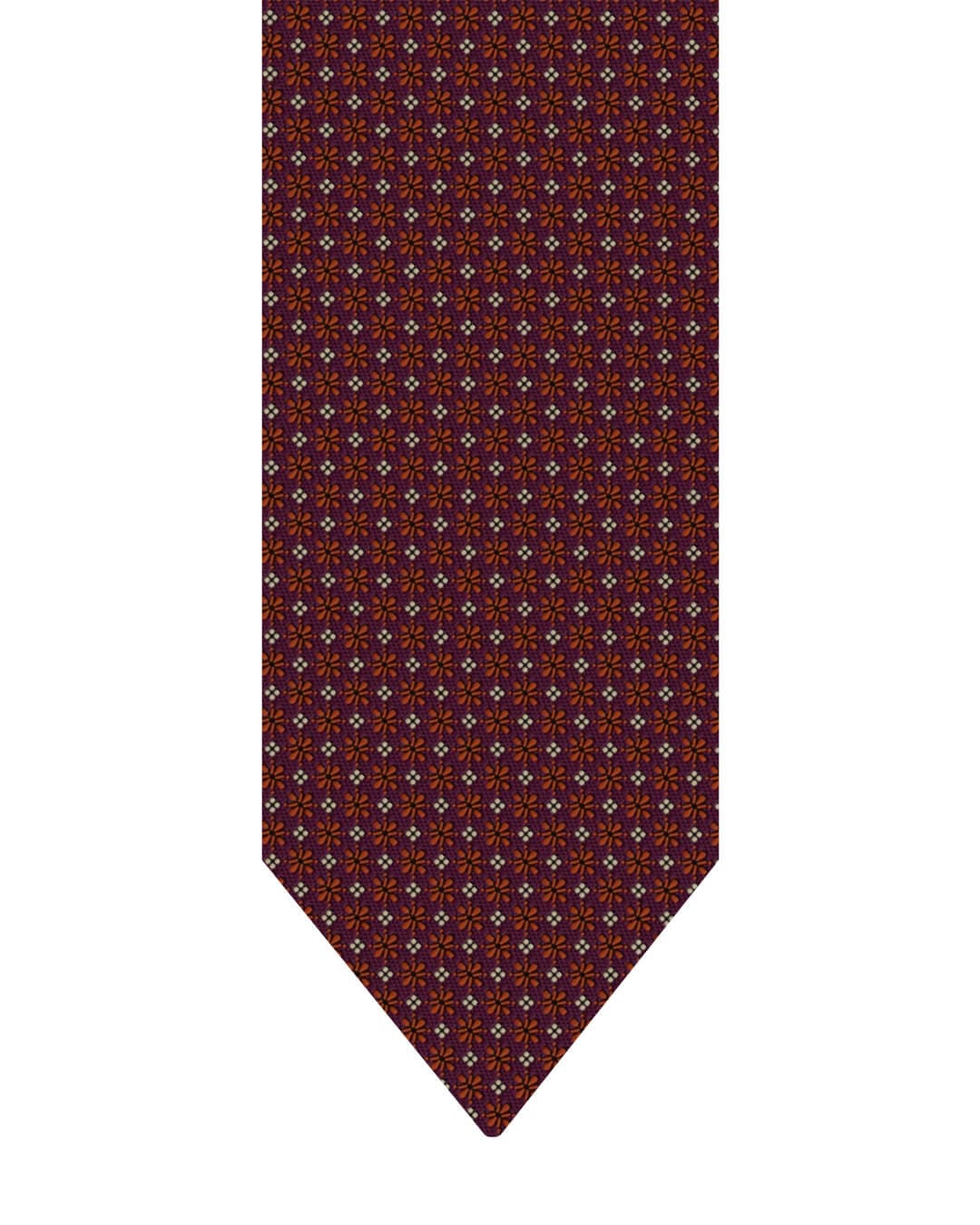 Gagliardi Ties ONE Gagliardi Rust Floral & Box Italian Silk Tie