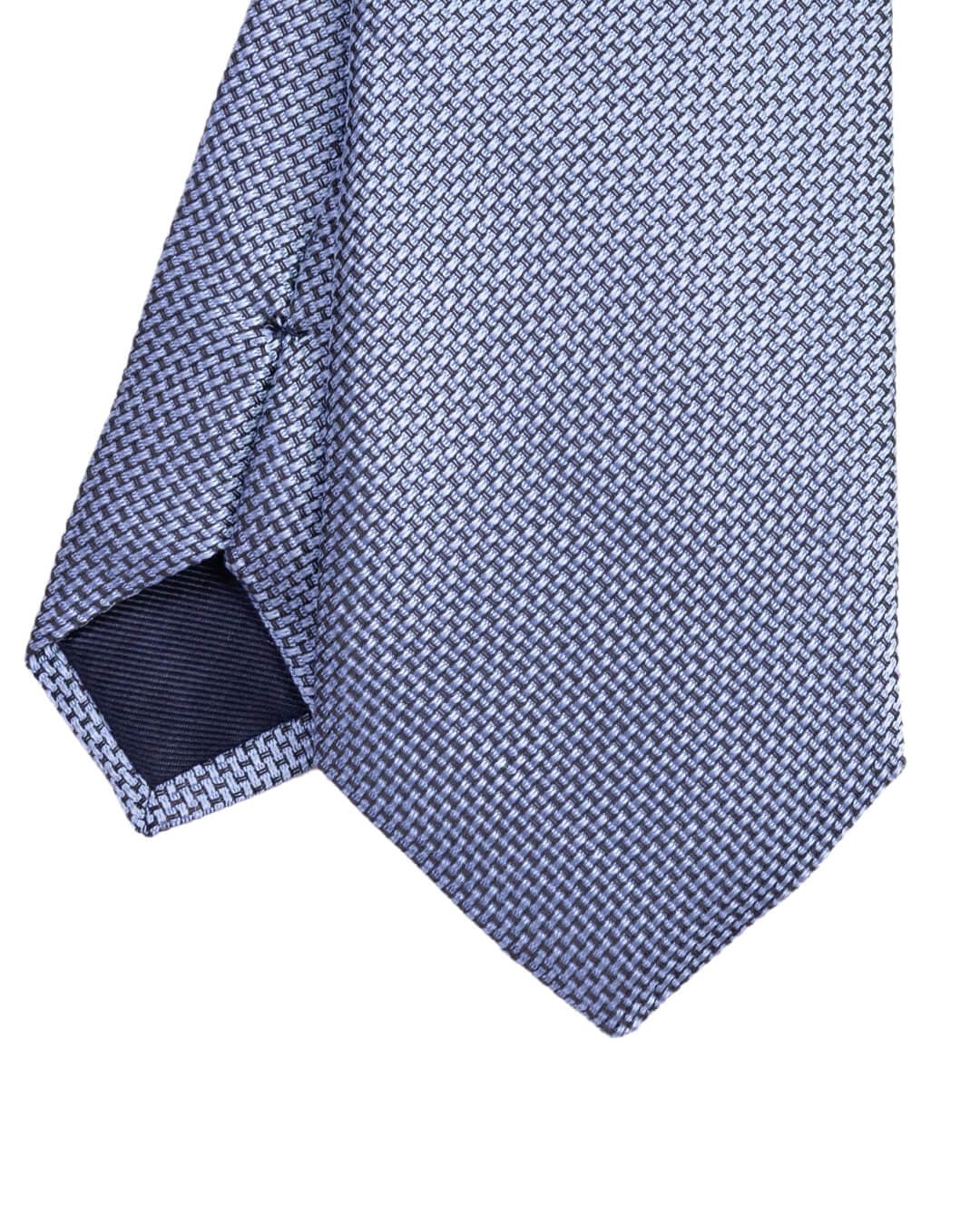 Gagliardi Ties ONE Gagliardi Sky Basketweave Italian Silk Skinny Tie