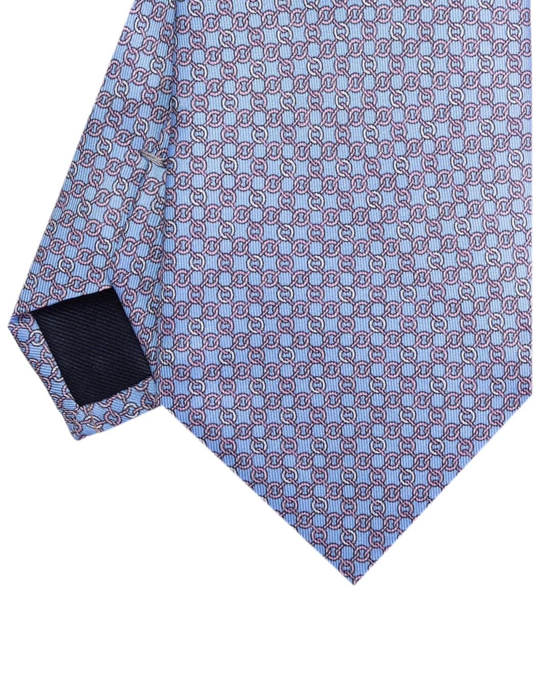 Gagliardi Ties One Size Gagliardi Sky Chain Link Italian Silk Tie