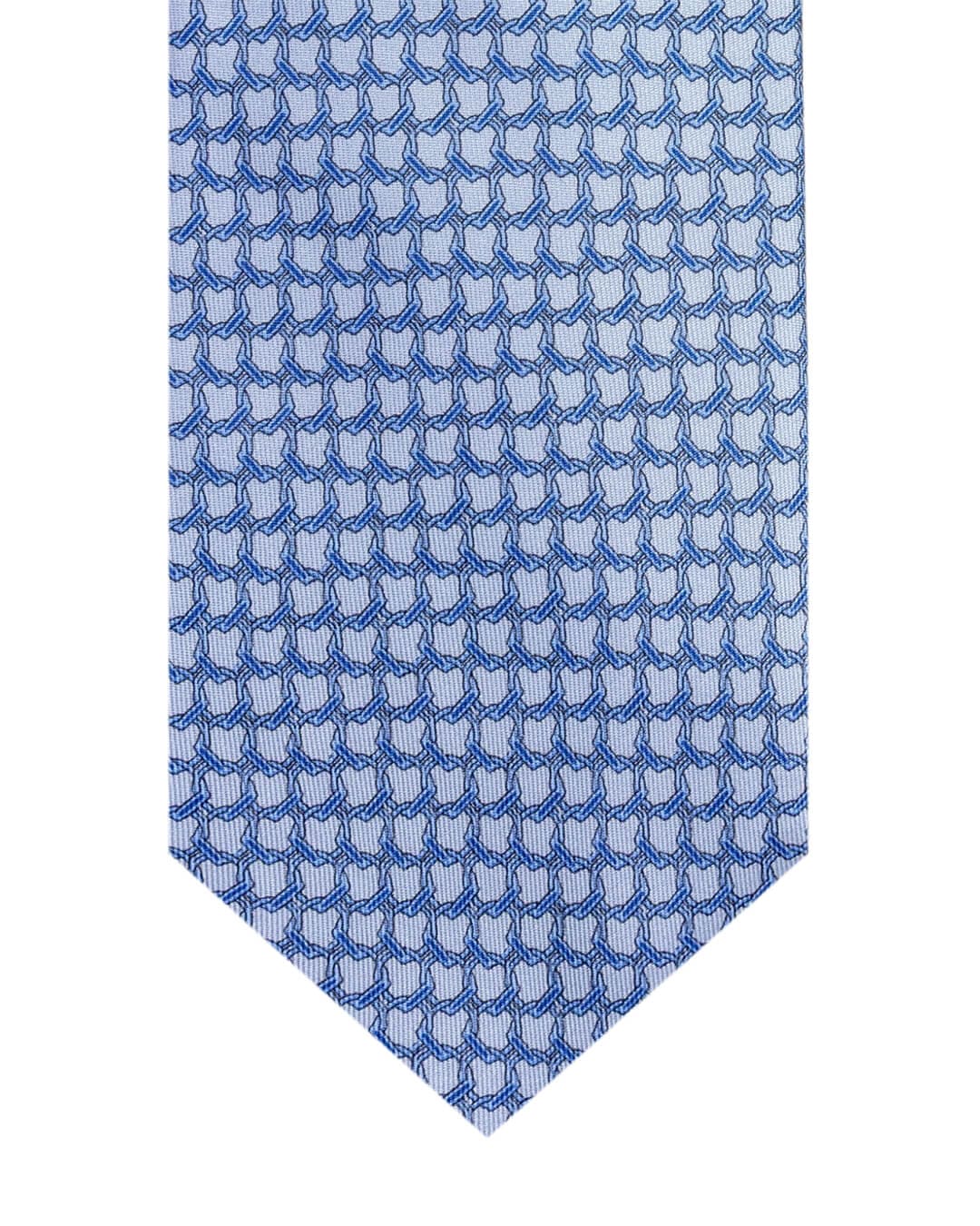Gagliardi Ties ONE Gagliardi Sky Chain Link Print Italian Silk Tie