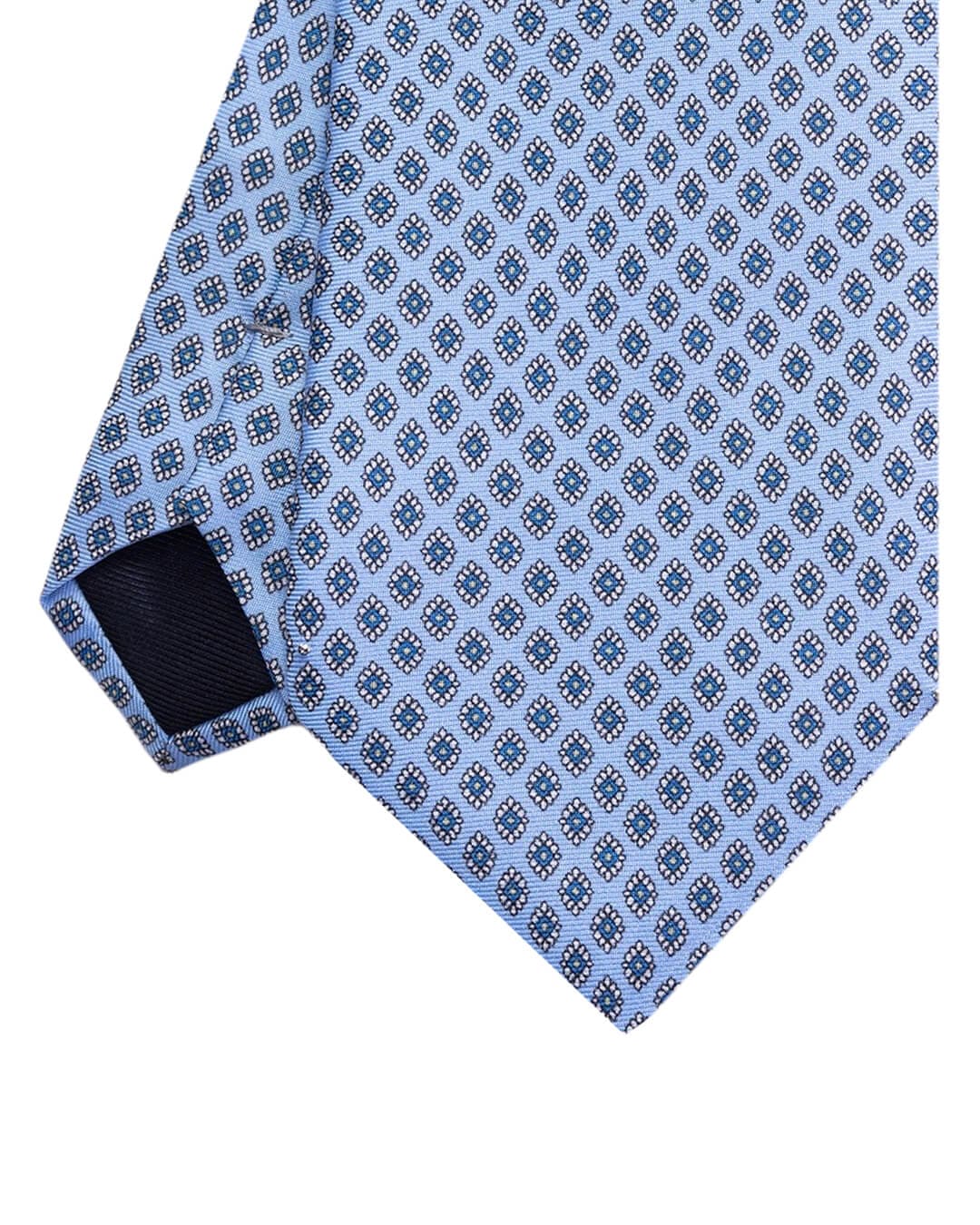 Gagliardi Ties One Size Gagliardi Sky Daisy Print Italian Silk Tie