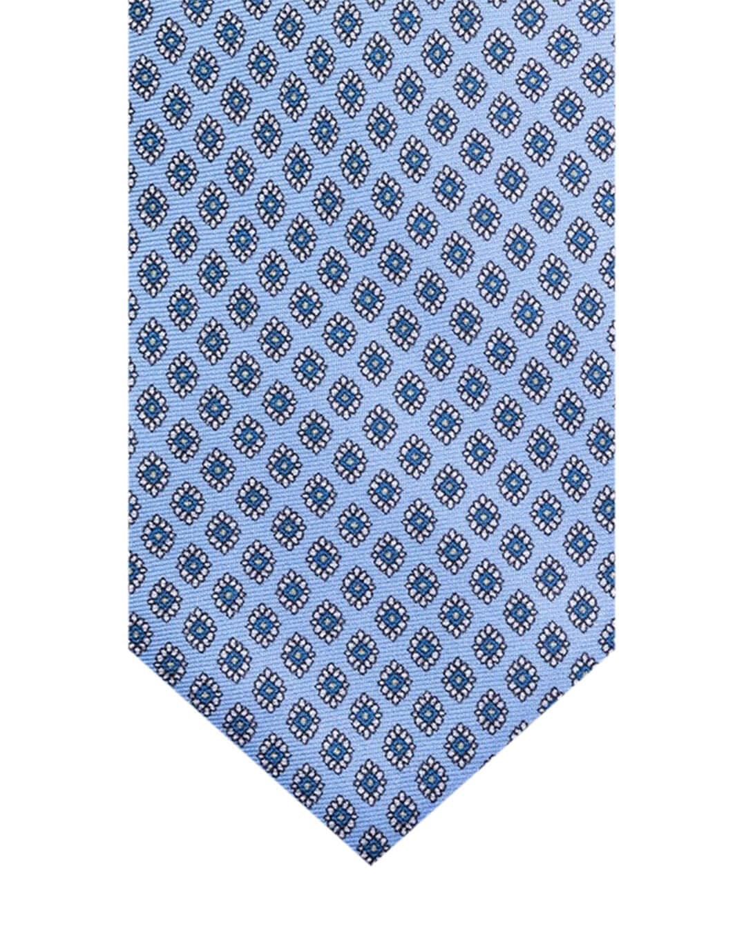Gagliardi Ties One Size Gagliardi Sky Daisy Print Italian Silk Tie