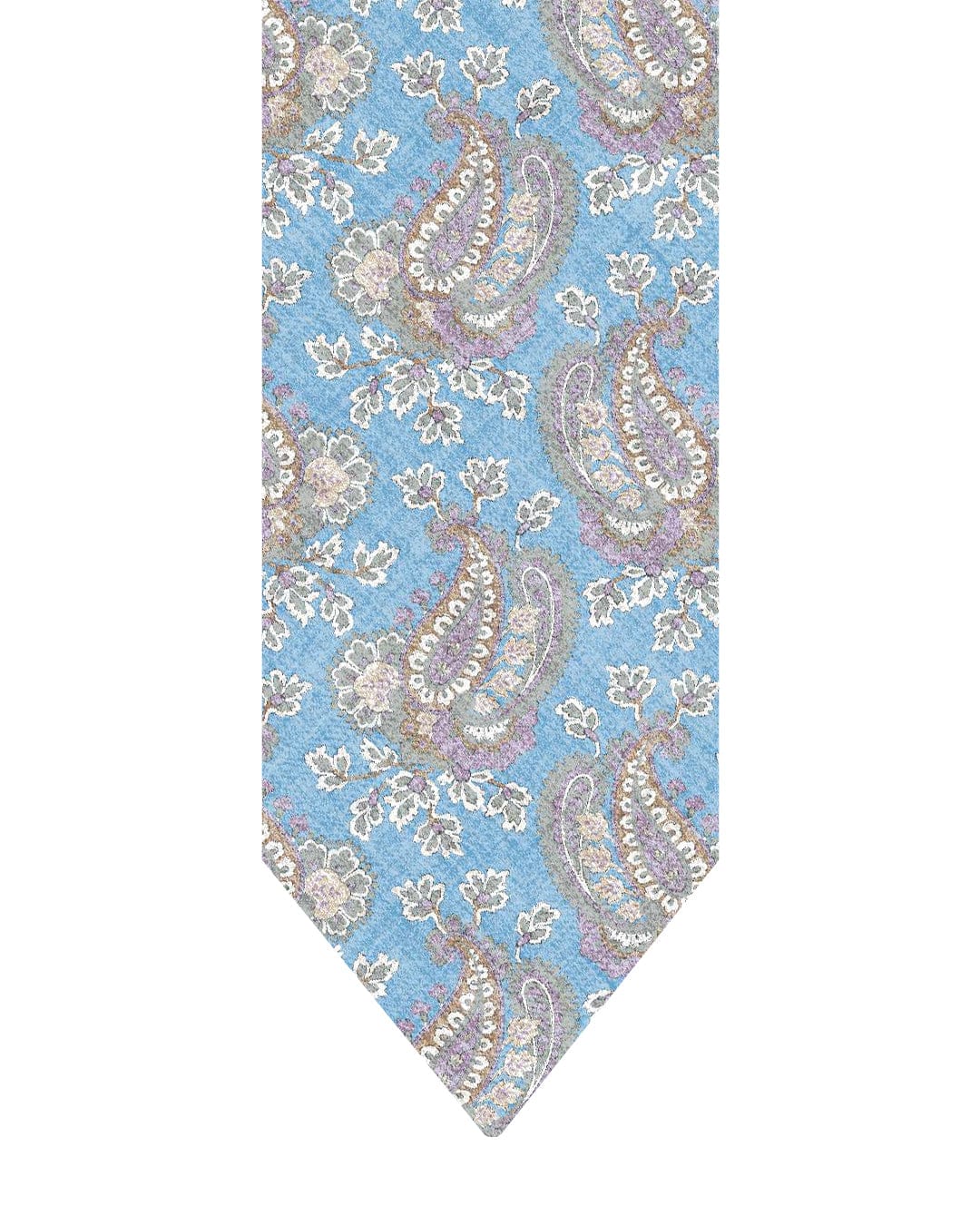 Shappe Gagliardi Sky Tie Italian Silk Shappe Paisley Floral - Bortex Fine ...