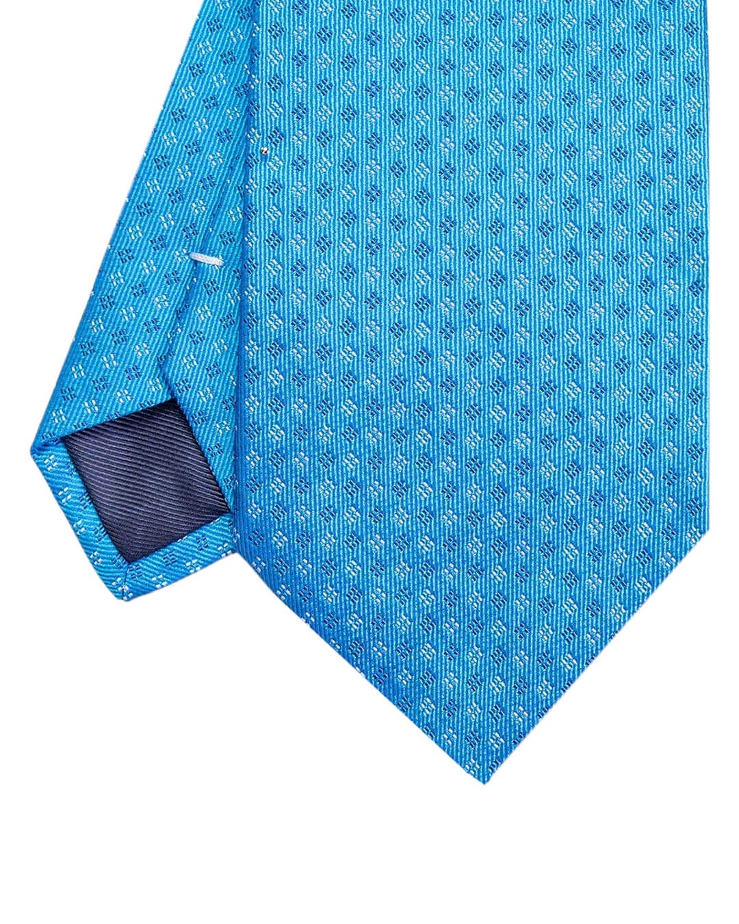 Gagliardi Ties One Size Gagliardi Turquoise Dotted Diamond Italian Silk Tie