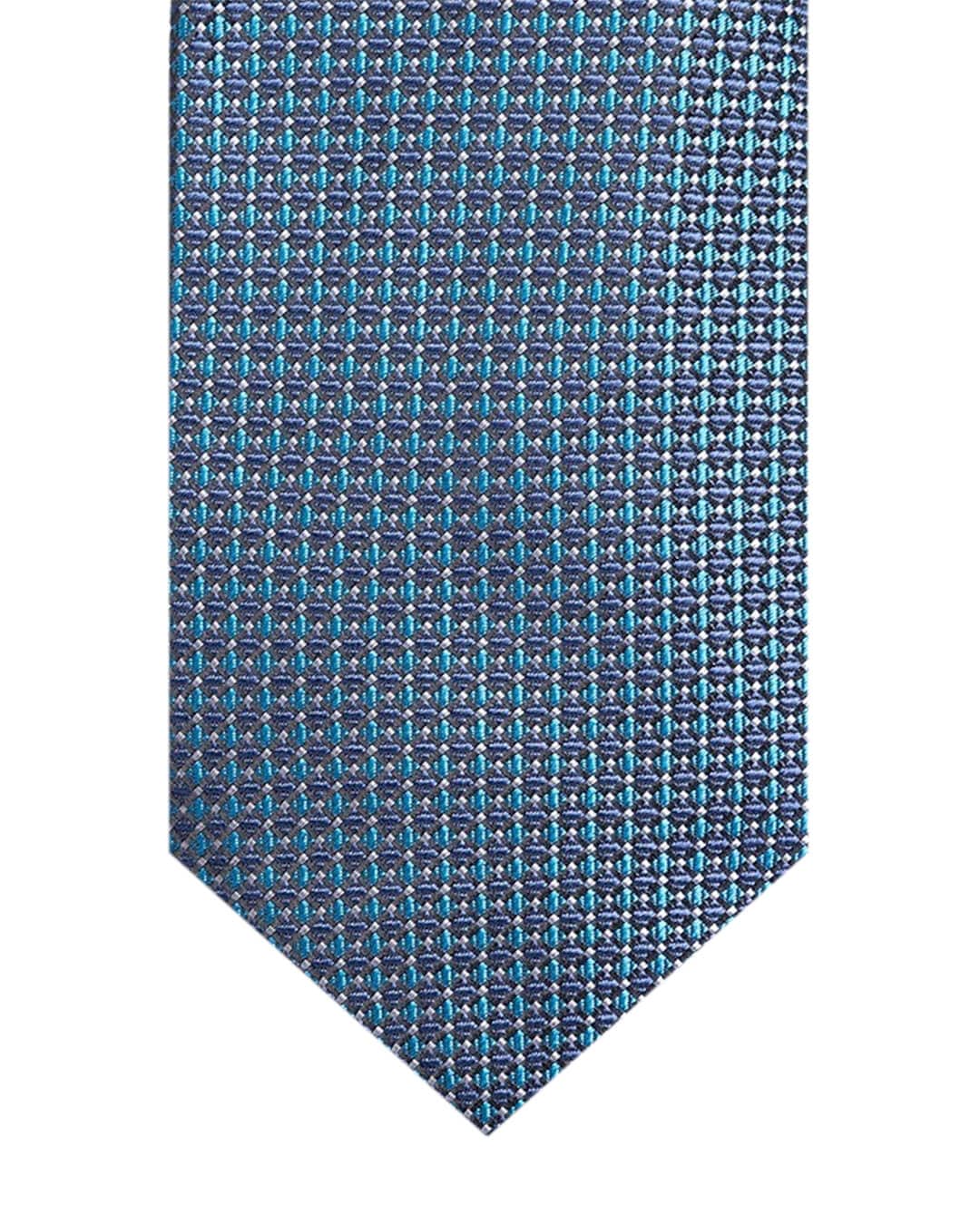 Gagliardi Ties One Size Gagliardi Turquoise Geometric Italian Silk Tie
