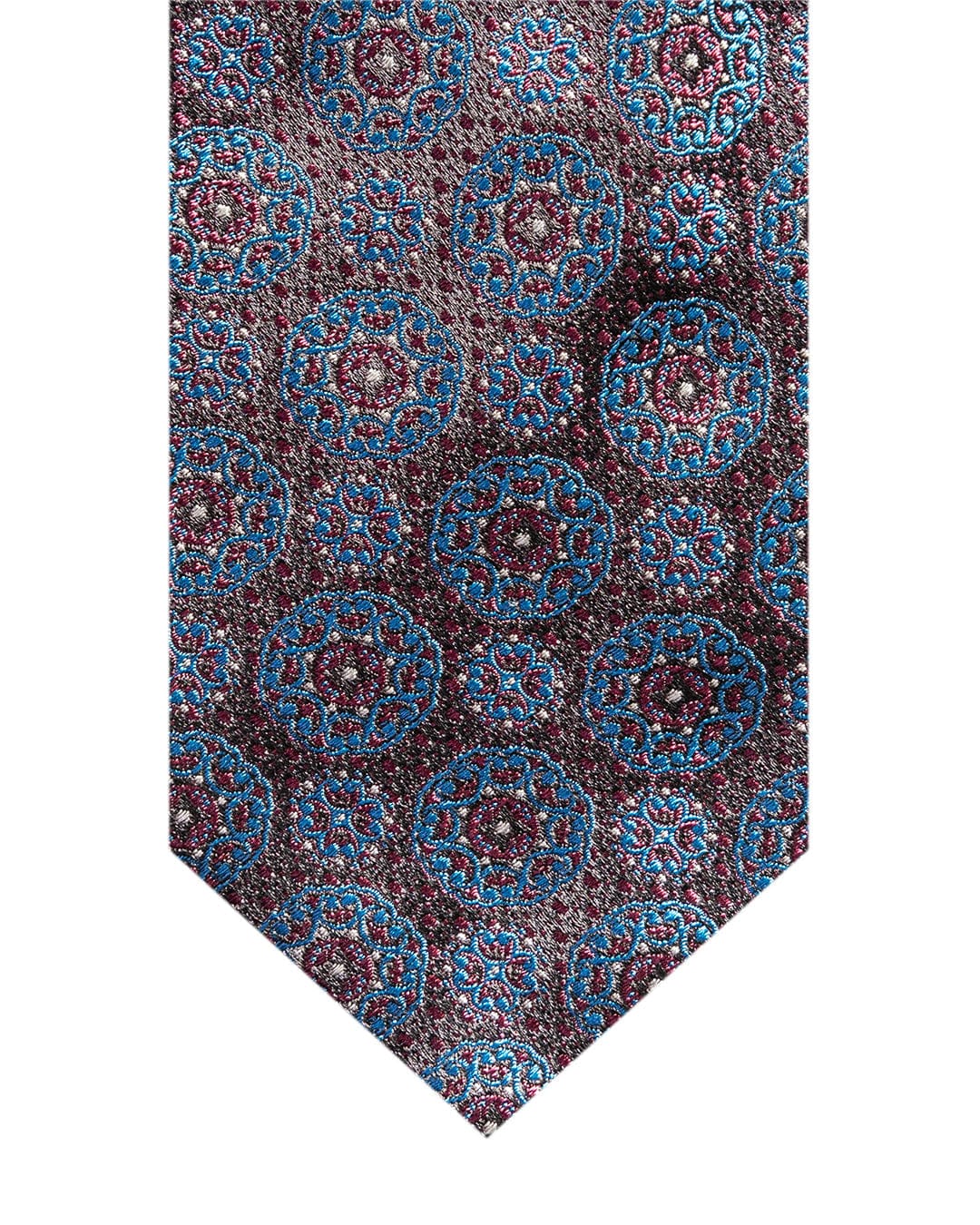 Gagliardi Ties ONE Gagliardi Turquoise Medallions Italian Silk Tie