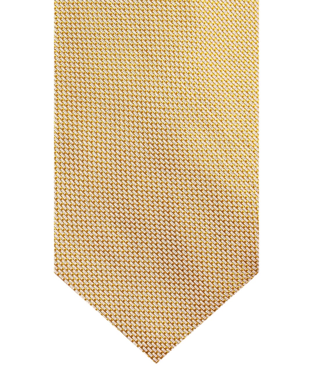Gagliardi Ties One Size Gagliardi Yellow Basketweave Italian Silk Tie