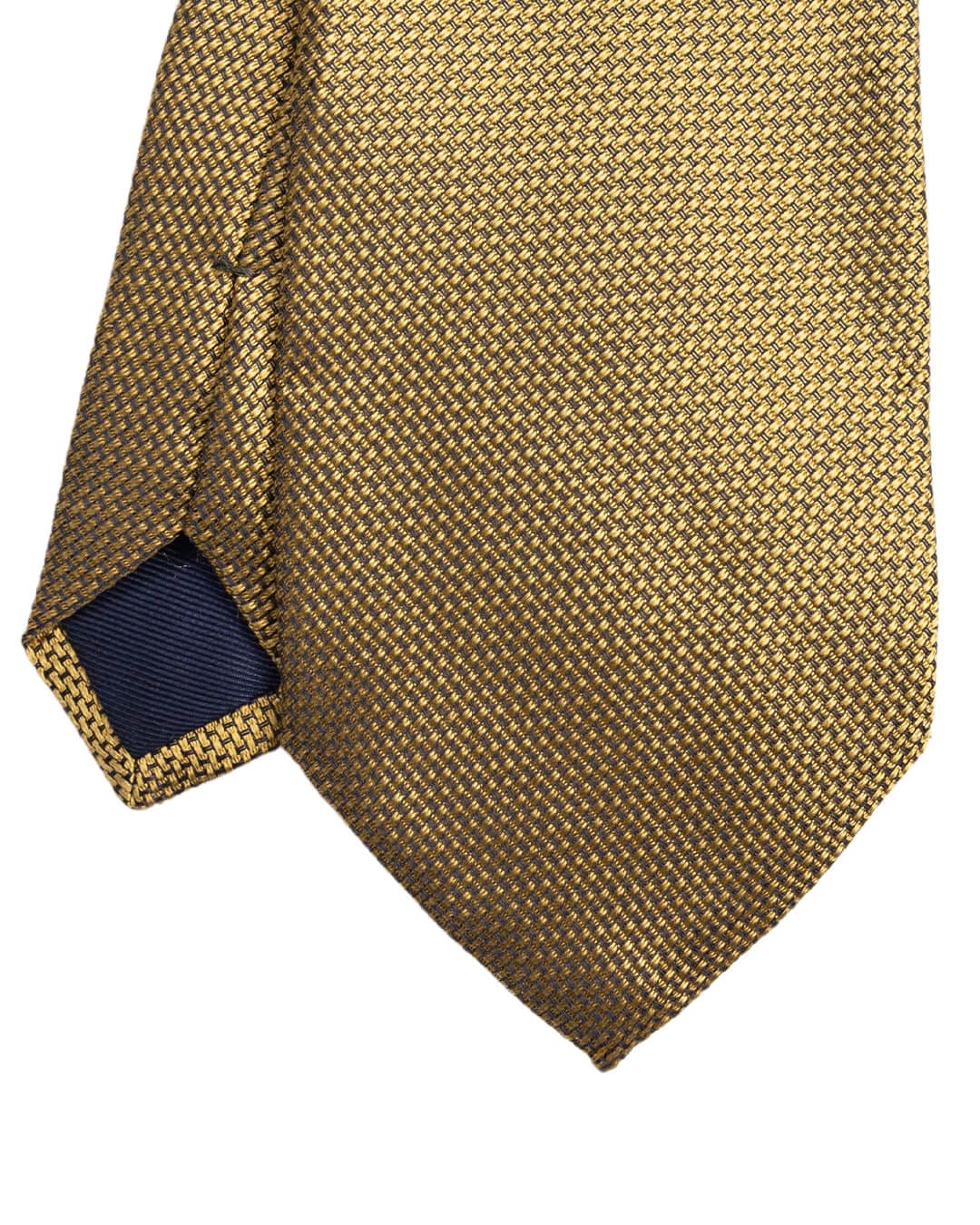 Gagliardi Ties ONE Gagliardi Yellow Basketweave Italian Silk Tie