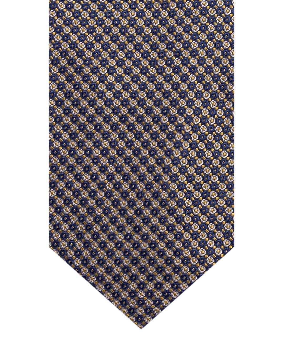 Gagliardi Ties ONE Gagliardi Yellow Circles Italian Silk Tie