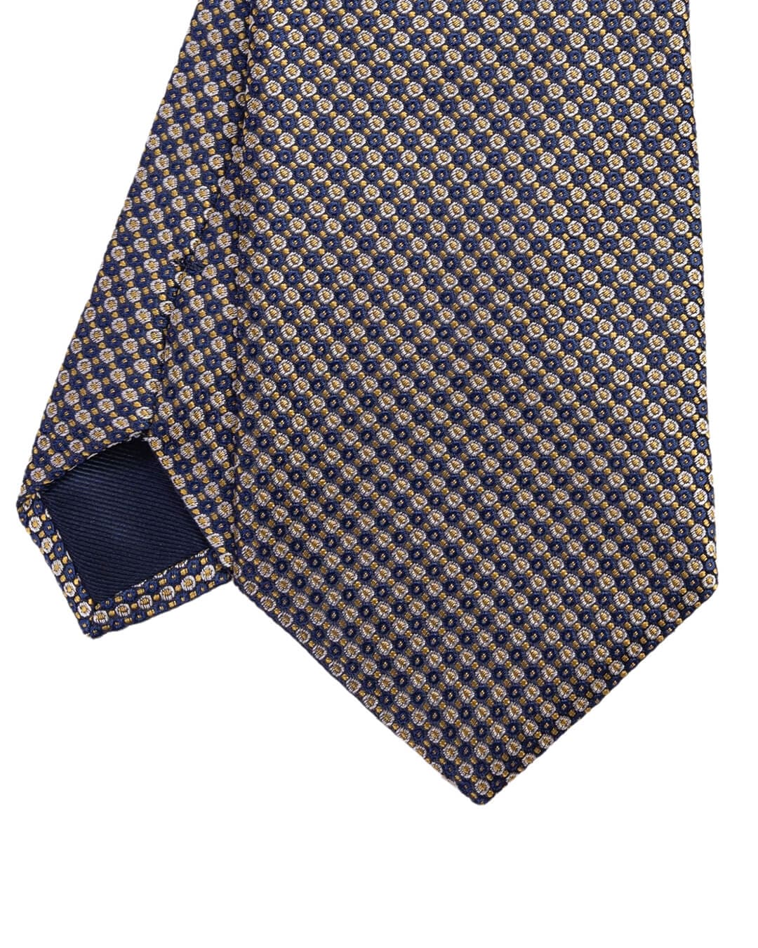 Gagliardi Ties ONE Gagliardi Yellow Circles Italian Silk Tie