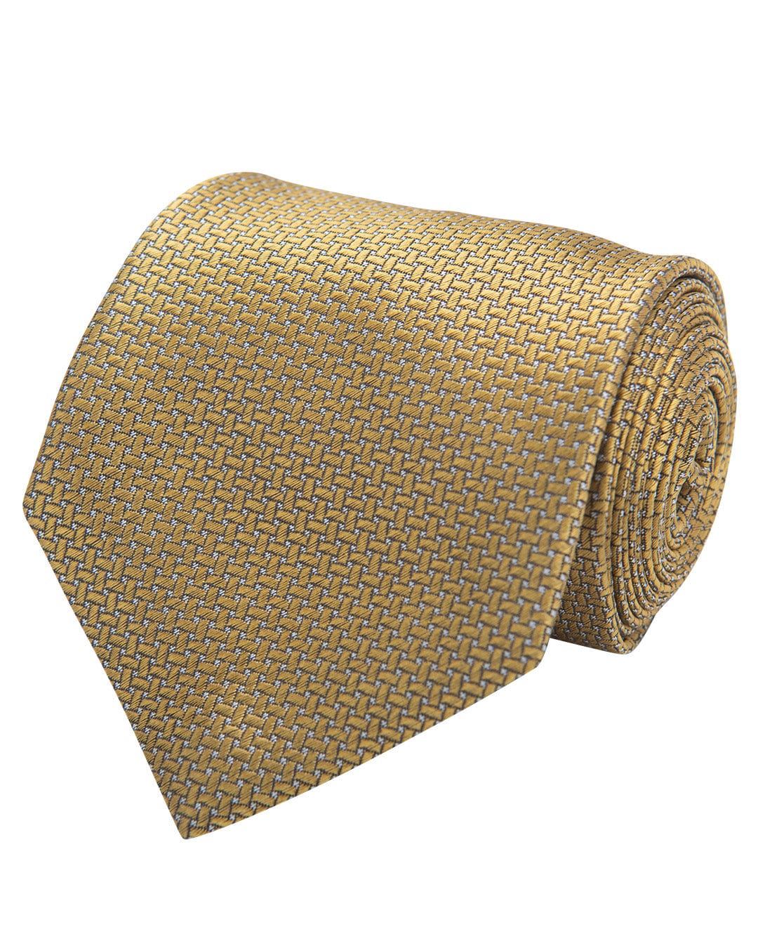 Gagliardi Ties ONE Gagliardi Yellow Lattice Weave Italian Silk Tie