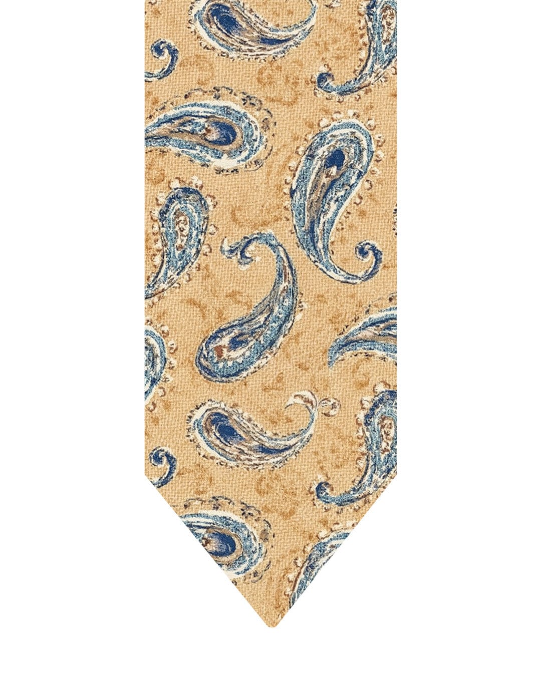 Gagliardi Ties One Size Gagliardi Yellow Tie Italian Linen Silk Paisley