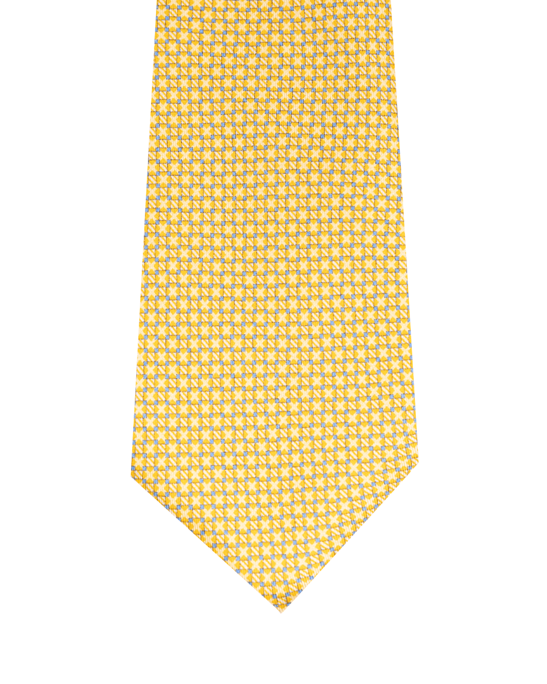 Gagliardi Ties One Size Gagliardi Yellow Wavy Links Italian Silk Printed Tie