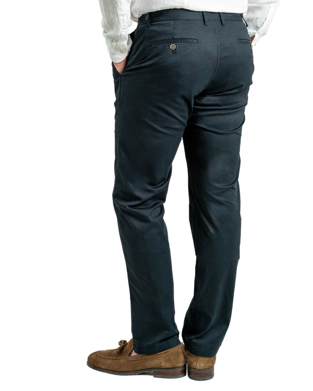 Gagliardi Trousers Gagliardi Black Twill Stretch Cotton Chino Trousers